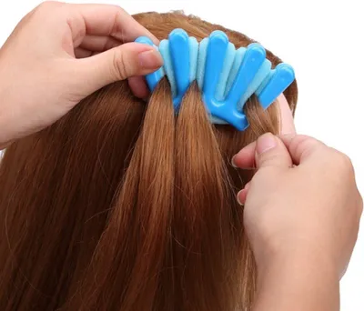 Productafbeelding van CHPN – Vlechtjes – Vlechtbevestiging – Vlechtbevestiging – Eenvoudig vlechten – Haaraccessoire – Blauw – Franse vlechten in een handomdraai – Vlecht