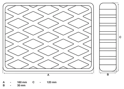 Produktbild von BGS Gummiauflage für Hebebühnen, 160 x 120 x 30 mm
