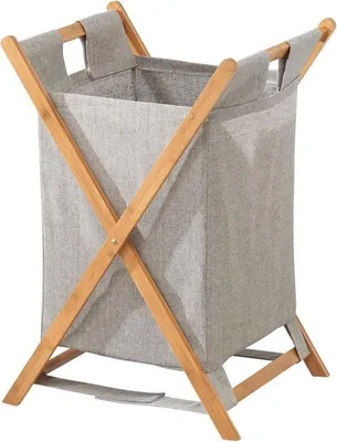 Produktbild von mDesign Faltbarer Wäschekorb Wäschebox Wäschesammler Bambus Polyester