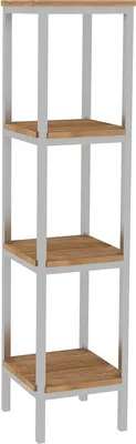 Produktbild von Teako Design Regal Salonia Teakholz Stahlrahmen 35x35x150 cm