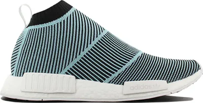 A studio shot of a single Adidas NMD CS1 City Sock sneaker.