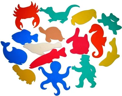 Produktbild von Badesticker - Moosgummitiere Wasser Stärke 0,8cm - 15 Stück