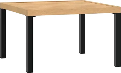 Image de vidaXL Table basse de jardin noire 65x65x40 cm aluminium