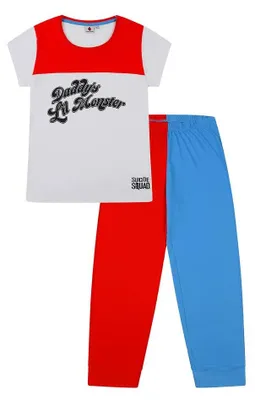 Imagen del producto de Conjunto de pijama Harley Quinn para mujer, blanco/rojo, color blanco, talla 10-12