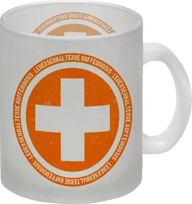 Produktbild von Lebenserhaltende Koffeeindosis Glas Tasse
