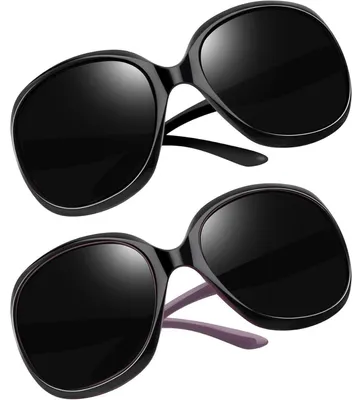 Productafbeelding van Zonnebril dames, oversized, gepolariseerd, UV400-bescherming, zwart, paars