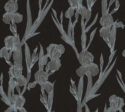 Produktbild von Daniel Hechter Blumentapete florale Tapete Vliestapete schwarz grau weiß 10,05 m x 0,53 m
