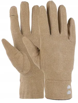 Productafbeelding van Dameswinterhandschoenen, beige – warme, dunne handschoenen – handschoenen geschikt voor touchscreens – modieuze dameshandschoenen – handschoenen voor koud weer