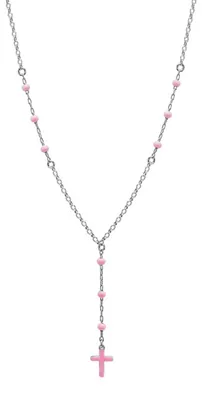 Produktbild von Scout Kinder Halskette Kette Silber Kreuz Rosa Girls 264111100