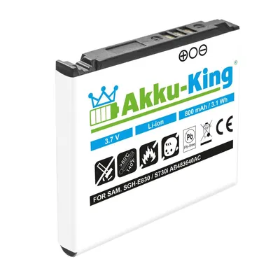Produktbild von Akku Li-Ion kompatibel mit Samsung SGH-E838, S730, S738, E830, S730i ersetzt AB483640AE, AB483640AC