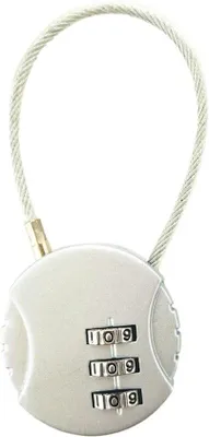 Produktbild von Reisekombinationschlüsselein 3-stellig - Reisehangschlüssel - Wasserdicht - Stahlkabel - Outdoor - für Reisetaschen/Reisegepäck