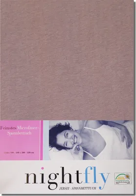 Produktbild von Microfaser-Jersey-Spannbetttuch 180 bis 220 cm AUBERGINE