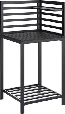 Produktbild von home24 Gartenküchenecktisch - Aluminium / Kunststoff - Schwarz