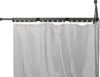 Immagine prodotto di Tenda da doccia - Idrorepellente e antimuffa - 200 x 180 cm - Grigio - Tessuto di cotone