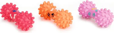 Image de Beeztees Haltère+Balle jaune - Jouets pour chiens - Vinyle - 16,5x7x7 cm