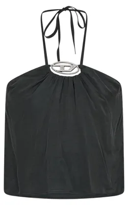 Productafbeelding van Diesel - Top zonder mouwen voor dames, haltermodel, losvallend, GT31472 (maat 32 DE) (volledig zwart)