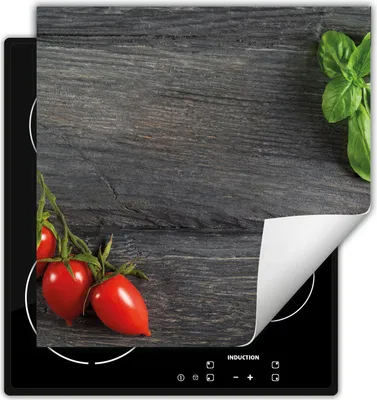 Produktbild von DarHaus Herdabdeckplatte 50x52 cm Anti Rutsch Matte Aufrollbar, Tomate - Holz