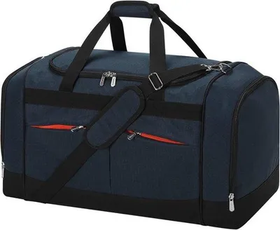 Productafbeelding van Sporttas groot - donkerblauw - met harde bodem - ideaal voor de sportschool