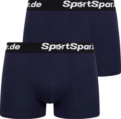 Produktbild von 2XL SPSP-90|Sportspar.de Herren "Double Sparbuchse" Boxershorts 2er-Pack blau