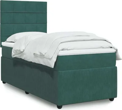 Produktbild von Möbel Boxspringbett mit Matratze Dunkelgrün 80x200 cm Samt - Bettrahmen 3294493