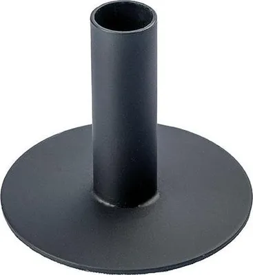 Produktbild von INNA-GLAS Kerzenhalter Hilarius für Stabkerzen bis 2,5cm, schwarz, 8cm, Ø6cm - Metall Kerzenständer