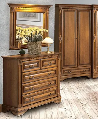 Produktbild von Kommode mit Spiegel Klassisches Wandspiegel Schubladenschrank Kommodenschrank