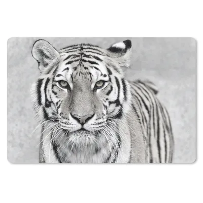 Produktbild von MuchoWow® Mauspad Mousepad Tiger - Natur - Schwarz - Weiß 27x18 cm - Mousepads - Maus Mat - Pad - Mausunterlage - Büroartikel - Desk Matten