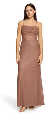 Immagine prodotto di Abito da sera formale da donna Vera Mont, modello 0401/4112, color taupe/argento, taglia 30