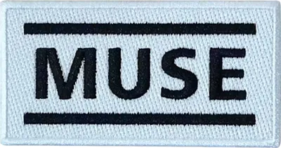 Image de Muse - Logo - Ecusson thermocollant en tissu tissé RO11848 (taille unique) (Blanc/Noir)