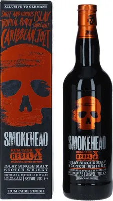 Produktbild von Smokehead Rum Cask Rebel XLE + Box 700ml 58% Vol.