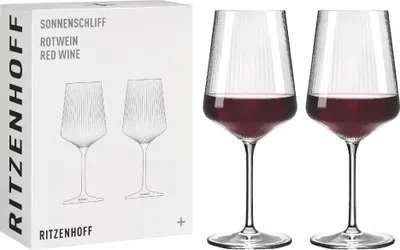 Immagine prodotto di Ritzenhoff Rotweinglas 2er Set Sonnenschliff 001, Kristallglas, 536 ml, R-8000002