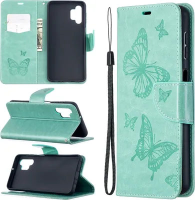Produktbild von König Design Hülle kompatibel mit Samsung Galaxy A32 5G Kunstleder Handyhülle - Handy Case Grün