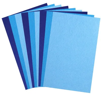 Obrázek produktu pro 20 x 30 cm, modré pláty z filce, vhodné pro různé projekty, 9 kusů pro domácí tvoření