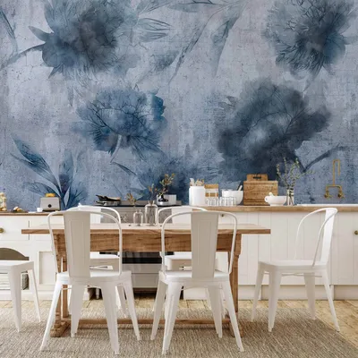 Produktbild von Vlies Fototapete - Blue Peonies 250x175 cm Blumen b-A-0833-a-a