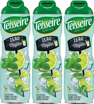 Produktbild von Teisseire Getränke-Sirup Mojito 0% 600ml - Cocktails (3er Pack)