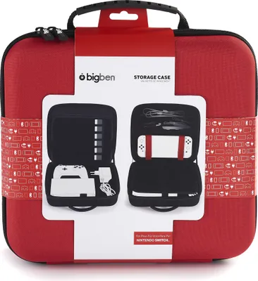 Produktbild von BigBen Nintendo Switch Storage case Hartschalenkoffer für Nintendo Switch inkl. Docking Station: rot