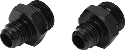 Productafbeelding van 2 stuks brandstofverdeelbuisfitting, AN6 naar ORB8, 6061 T6 aluminium, leidingadapter met O-ring