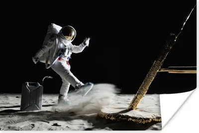 Produktbild von MuchoWow® Poster Astronaut - Weltraum - Mond 30x20 cm - Plakate - Print