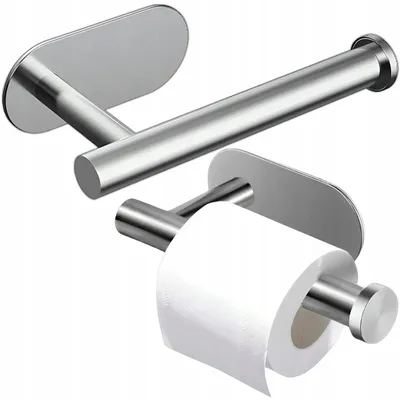 Produktbild von Toilettenpapierhalter ohne Bohren selbstklebend WC Halter Klopapierhalter Edelstahl Silber Badezimmer