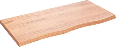 Produktbild von vidaXL Tischplatte Hellbraun 100x50x(2-4)cm Massivholz Eiche Behandelt