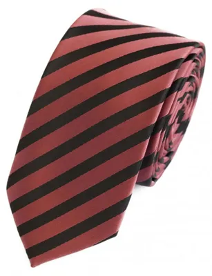 Produktbild von Fabio Farini - 1 Stück Herren Krawatte Rot - verschiedene Rote Männer Schlips in 6cm Schmal (6cm), Rot Schwarz - Burgundy/Cairo Dust