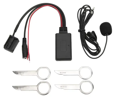 Image de Adaptateur AUX-IN Bluetooth sans fil, kit mains libres avec microphone, compatible avec la Focus 2004 et la OnWards 6000CD