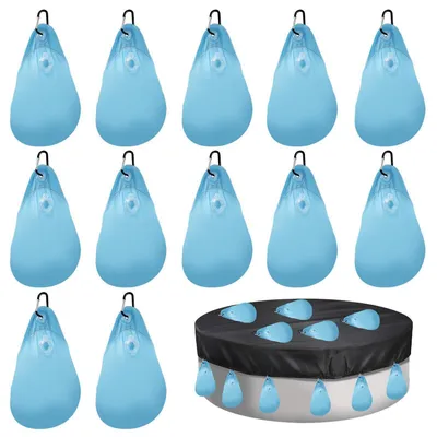 Zdjęcie produktu dla Poduszki basenowe, 12 sztuk, 34 x 23 cm, wykonane z PVC, z zaworem bezpieczeństwa, przeznaczone do przykrywania basenu zimą