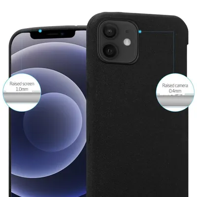 Produktbild von Cadorabo Schutzhülle für Apple iPhone 12 MINI Hülle in Schwarz Handyhülle TPU Etui Cover Case