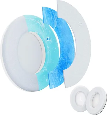 Produktbild von INF Ersatz-Ohrpolster für Bose QC45/QC35 Kopfhörer mit Kühlgel (2 Stück) Weiß