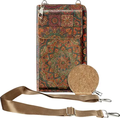 Produktbild von Avizar, Korktasche, MandalaVibe Collection, Magnetverschluss / Reißverschluss, Mehrfarbig