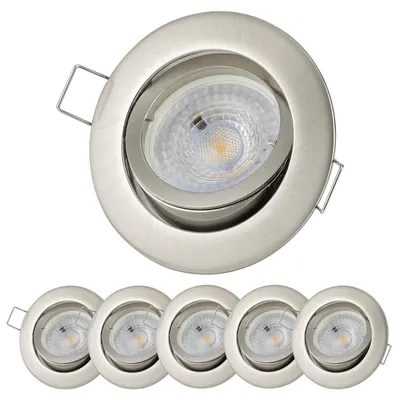 Produktbild von Einbaustrahler Flach LED dimmbar 5 Watt neutralweiß schwenkbar 6er
