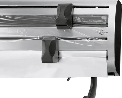 Imagen del producto de Soporte de pared para rodillos de cocina "Trio", color plateado