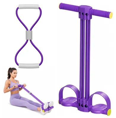 Immagine prodotto di Elzusha - Set di 2 bande elastiche di resistenza per l'allenamento della forza, con pedali regolabili