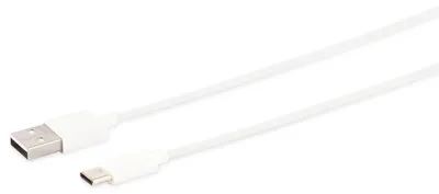 Produktbild von USB Lade-Sync Kabel USB-A Stecker auf USB C-Stecker 2.0 ABS weiß 1m